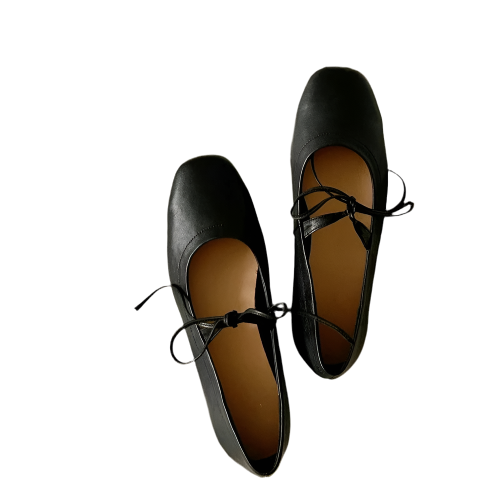 Vintage LaceUp Flats Schuhe