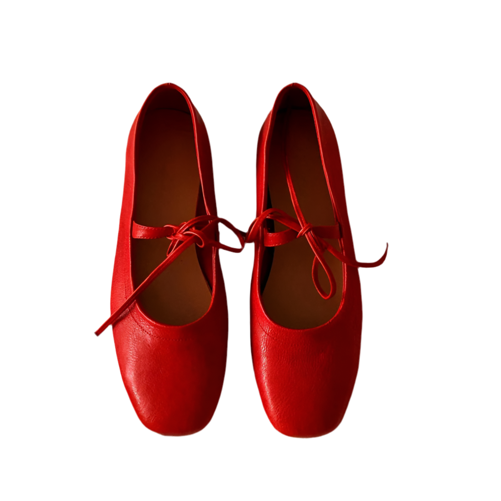 Vintage LaceUp Flats Schuhe