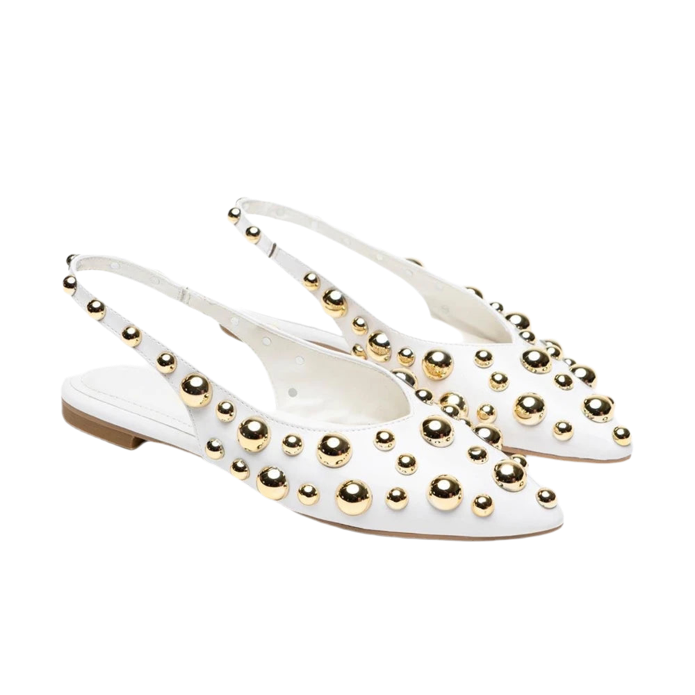 Designer Metallic Beads Schuhe