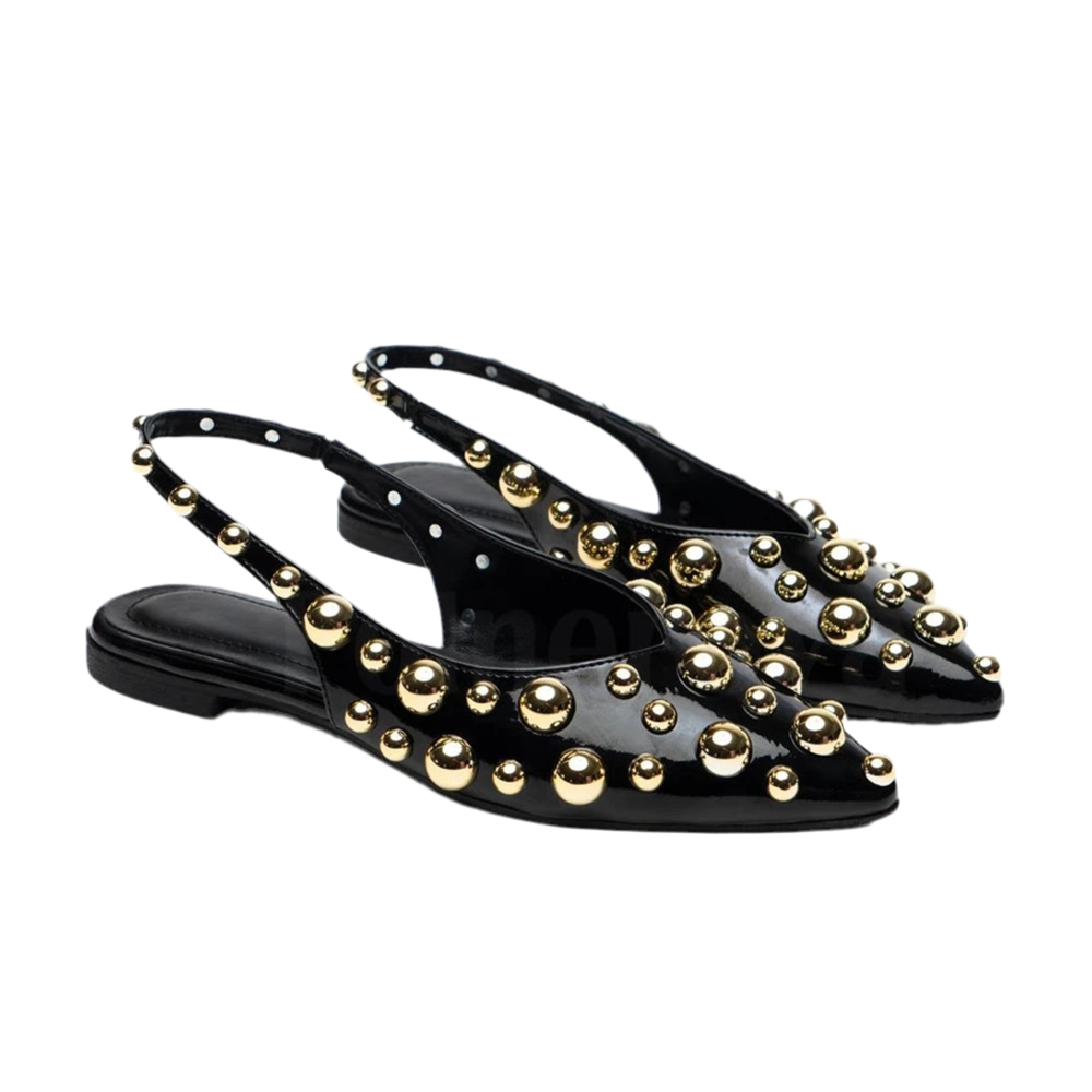 Designer Metallic Beads Schuhe