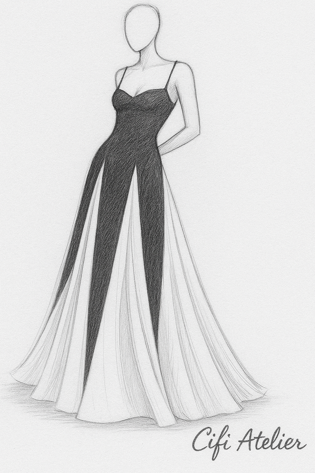 Elégance Noire Kleid