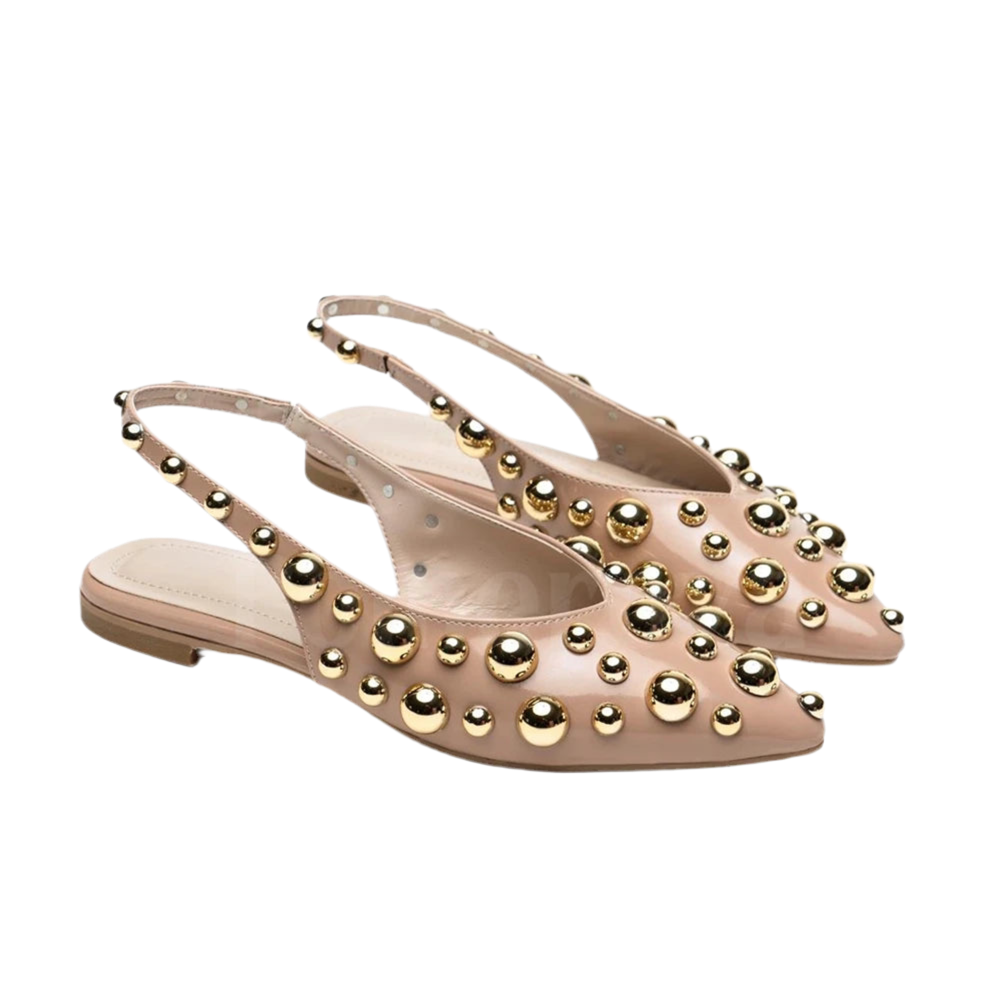 Designer Metallic Beads Schuhe