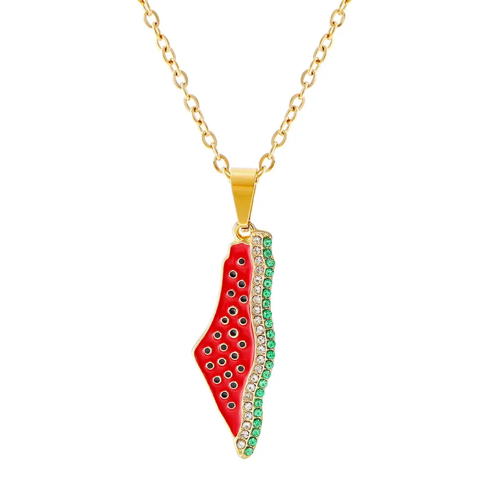 Stainless Steel Watermelon Necklace