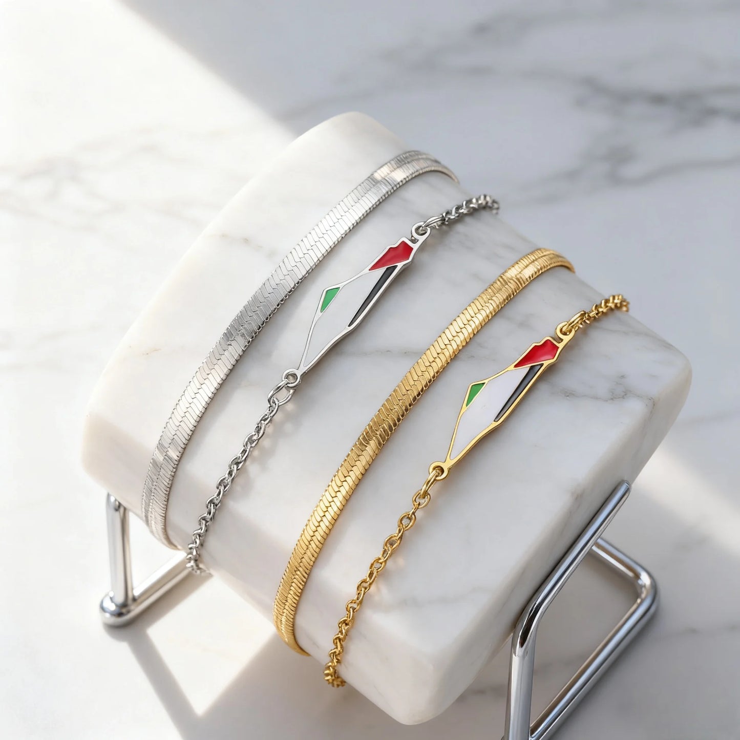 Palestine Map Bracelet