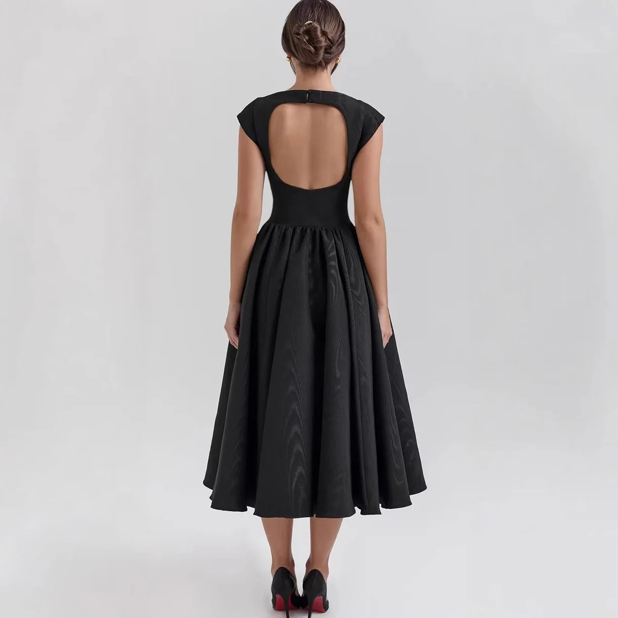 French Backless Kleid