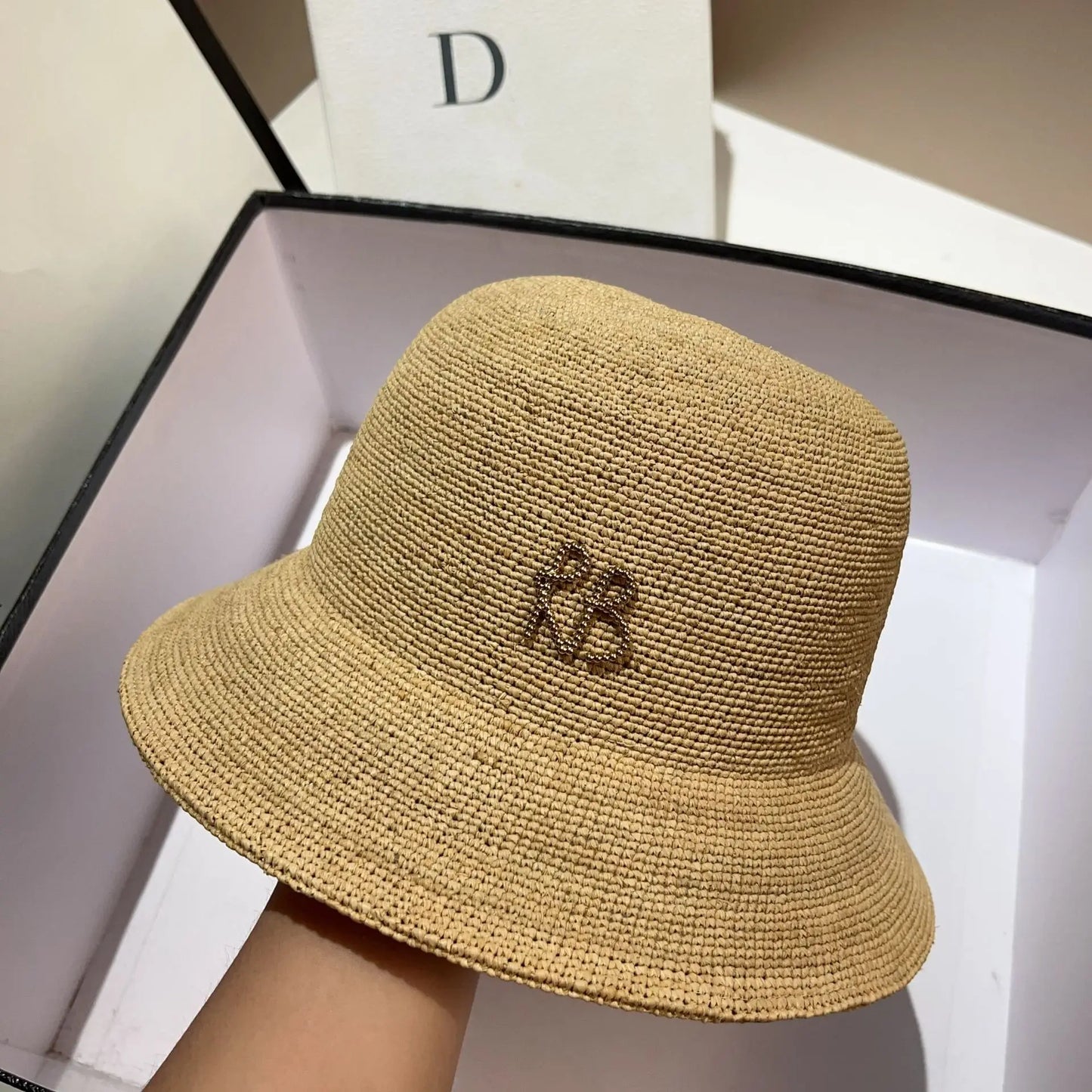 Raffia Bucket Hat t