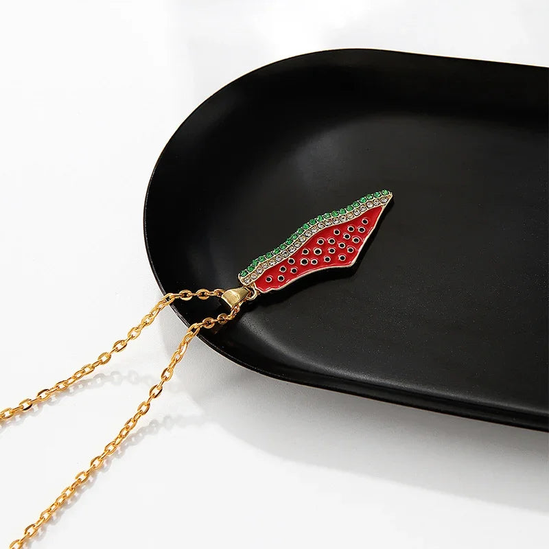 Stainless Steel Watermelon Necklace