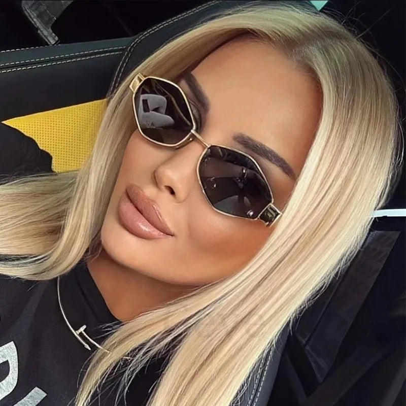 Vintage Polygonale Sonnenbrille