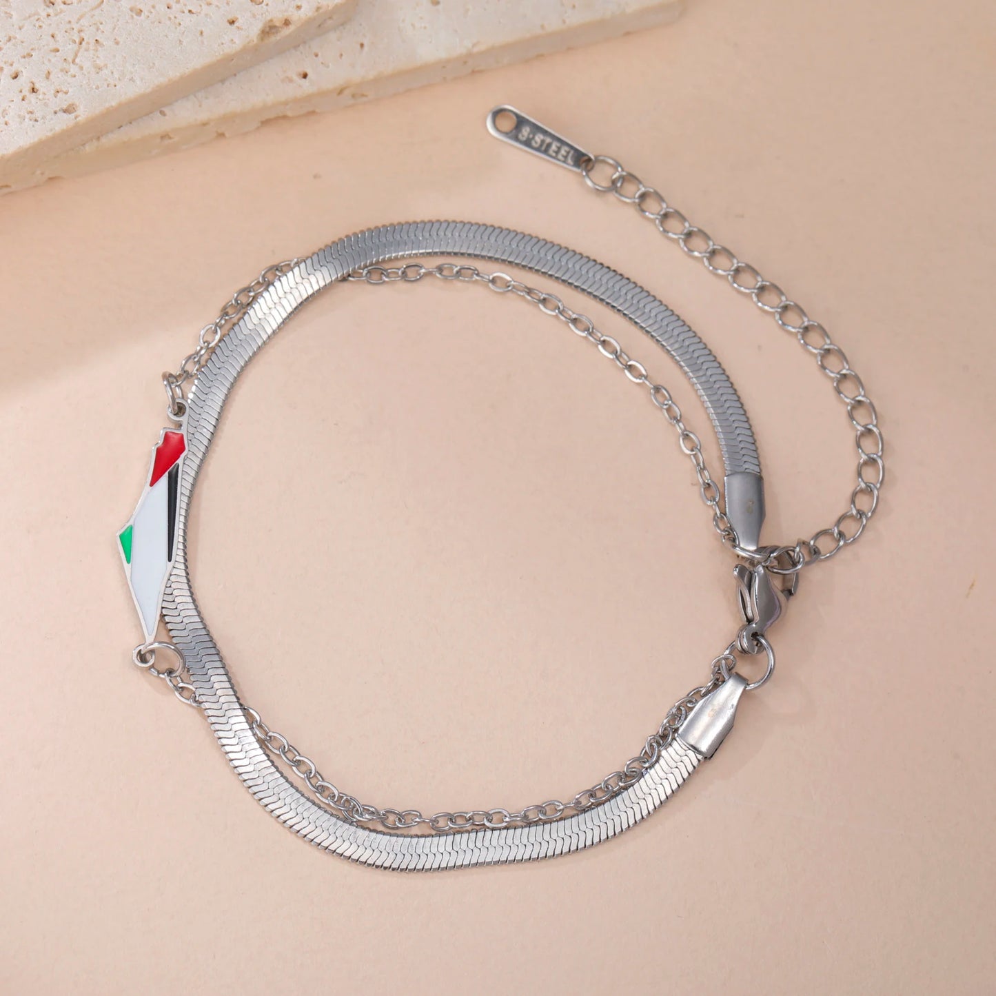 Palestine Map Bracelet