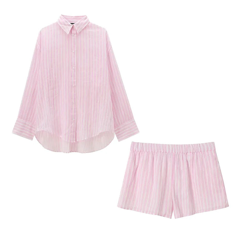 Rose Shirt Short Set