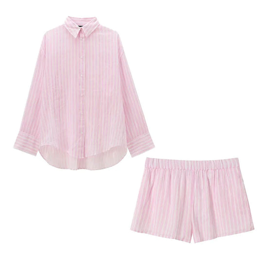 Rose Shirt Short Set